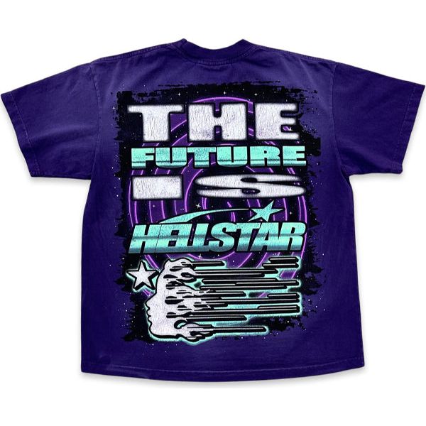 Hellstar Goggles T-Shirt Purple K Way Kids TEEN logo-patch hooded jacket Violett