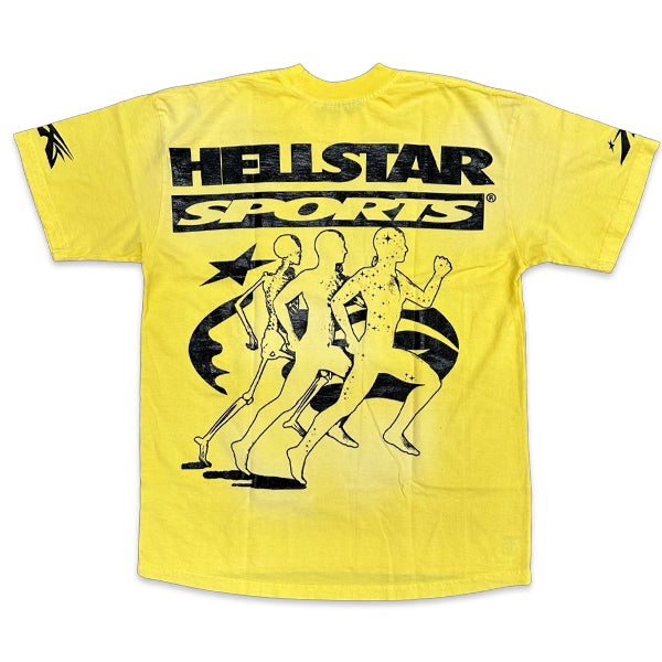Hellstar Sport Logo Gel T-shirt White Qr Christ L/S Tee Black