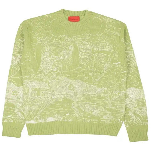 WHO DECIDES WAR Green Duality Sweater Sweatshirts