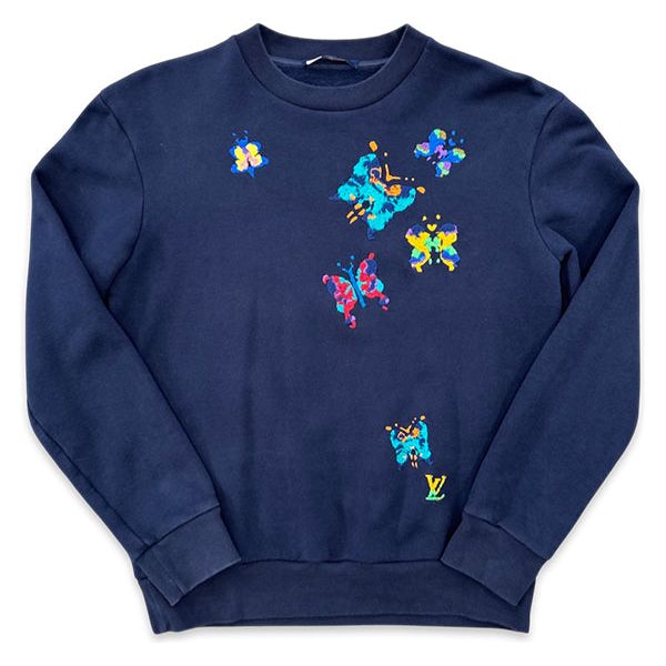 Louis Vuitton LV Butterflies Crewneck Sweatshirt Total Eclipse Sweatshirts