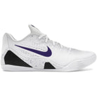 Nike Kobe 9 Elite Low EM Protro White Court Purple Sneakers