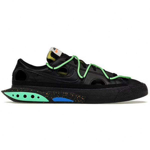 Nike Blazer Low Off-White Black Electro Green Shoes