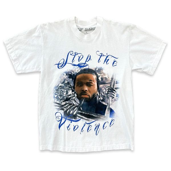 Pop Smoke x Virgil Abloh Stop The Violence Tee White Shirts & Tops