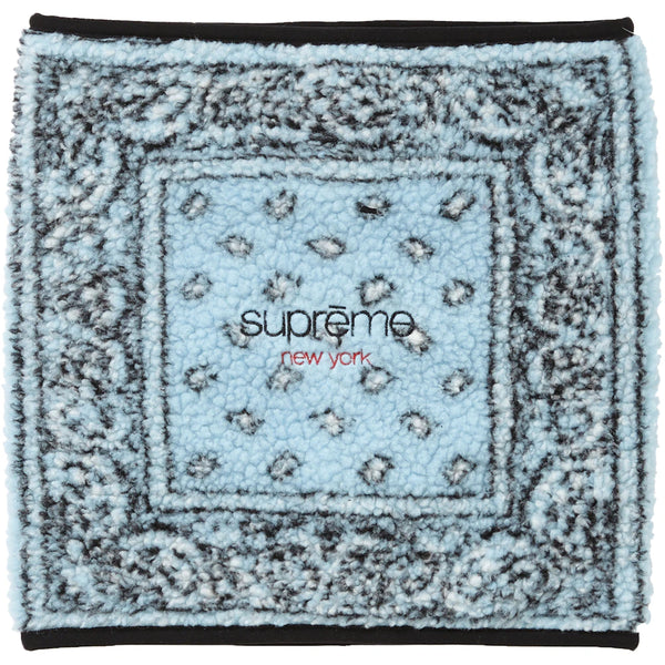 Supreme Bandana Fleece Neck Gaiter Light Blue – Sole By Style