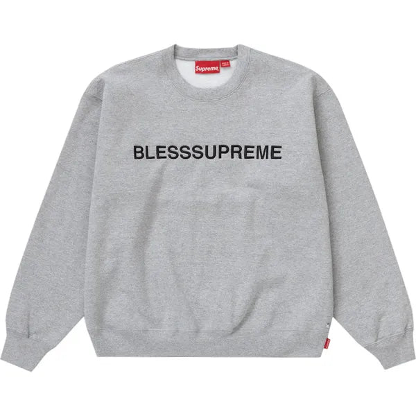 Supreme Bless Crewneck Heather Grey | Sole By Style Supreme Bless Crewneck Heather Grey | Sole By Style