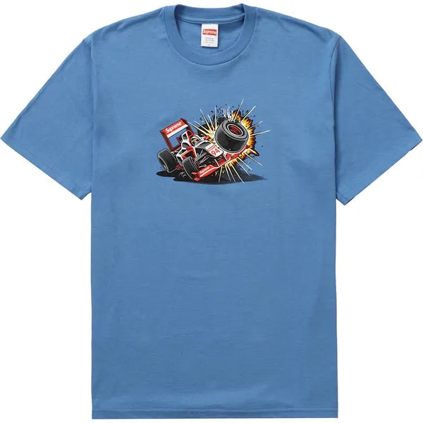 Supreme Crash Tee FW21 Dusty Light Royal Cheap Rvce Jordan Outlet