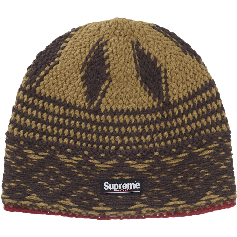 Supreme Diamond Beanie (FW25) Brown Accessories