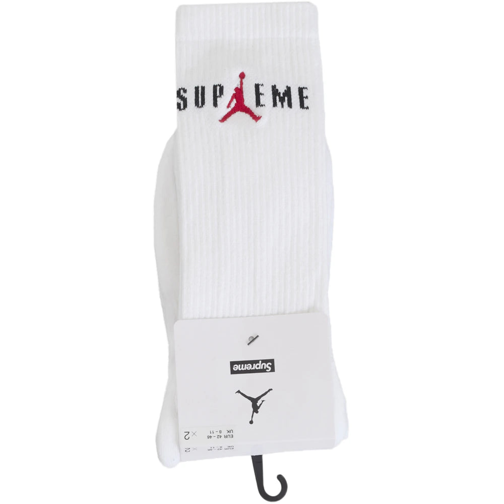 Supreme Jordan Crew Socks White