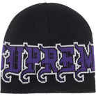 Supreme New Era Outline Beanie Black Accessories