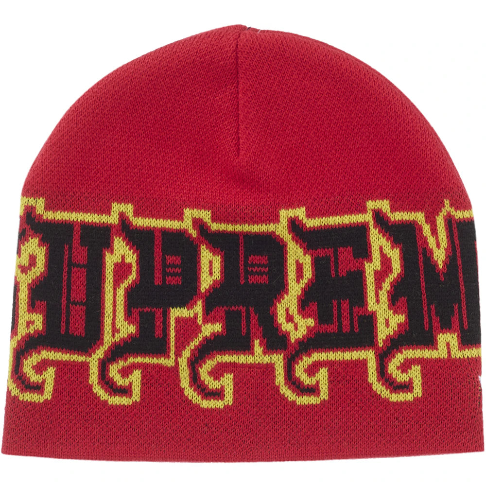 Supreme New Era Outline Beanie Red Accessories