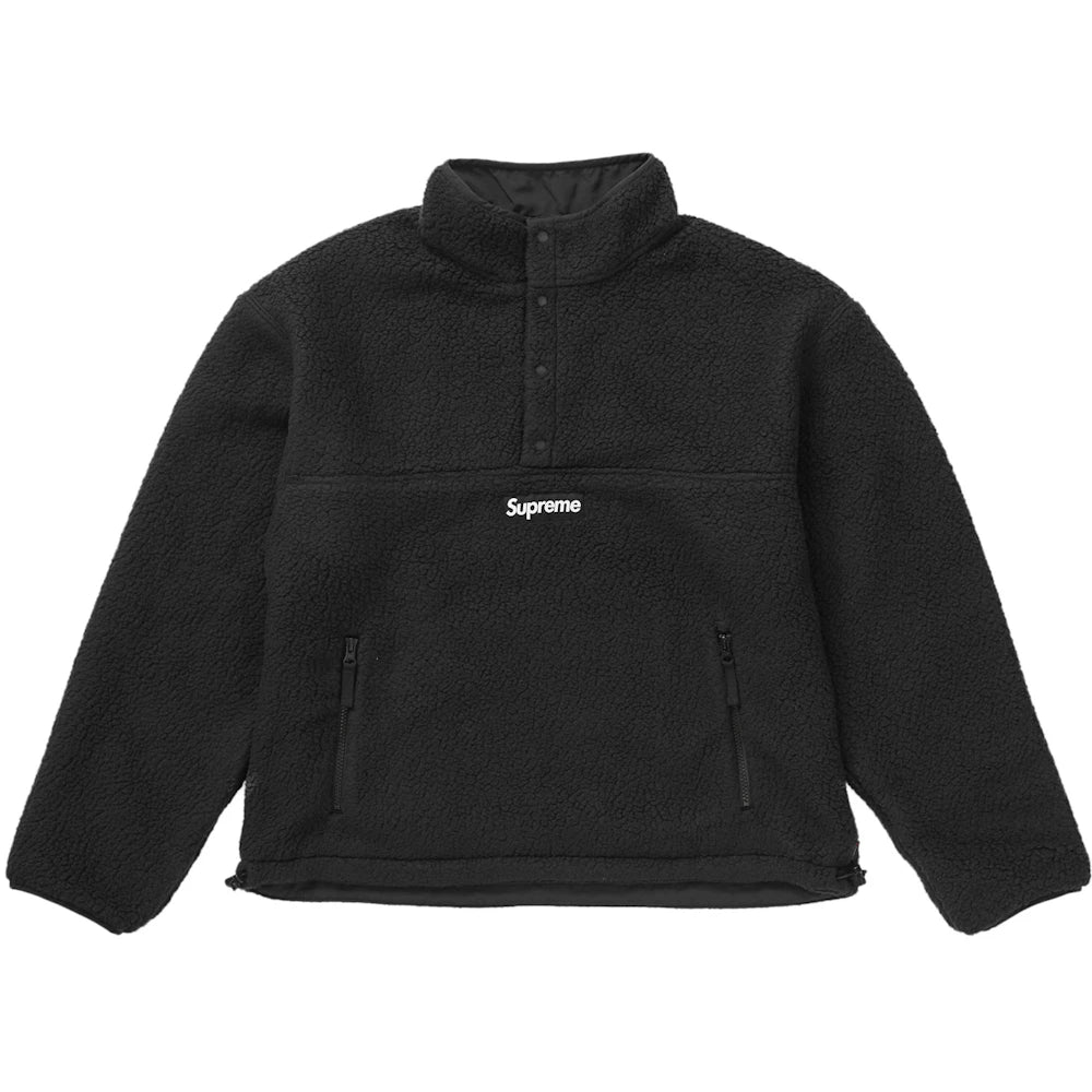 Supreme Polartec Shearling Reversible Pullover Black Apparel