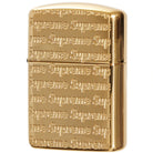 Supreme Repeat Engraved Zippo Gold Accessories