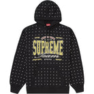 Supreme Rhinestone Hooded Sweatshirt Black Apparel