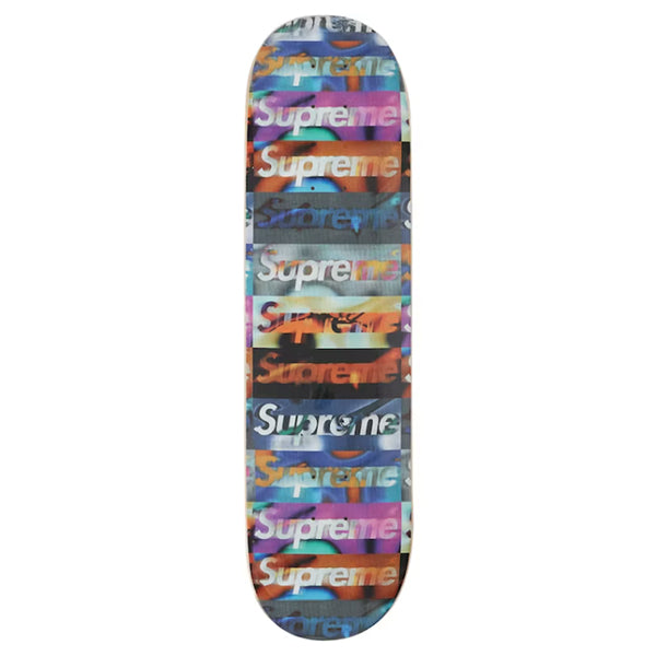 Supreme Distorted Logo Skateboard Deck Black Skate