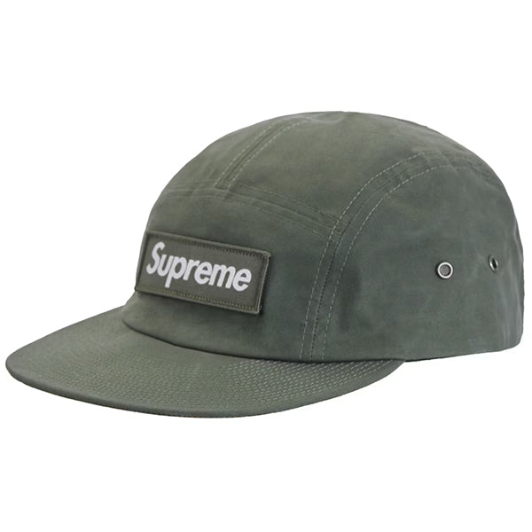 Supreme Waxed Cotton Camp Cap (FW23) Olive Gold hats