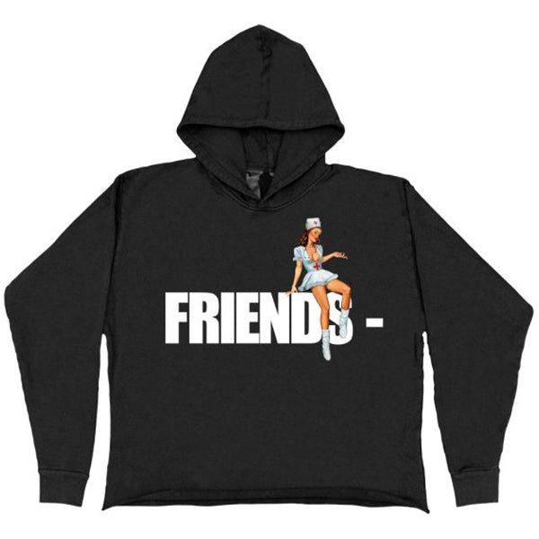 Vlone Friends Pin Up Plus Hoodie Black Sweatshirts