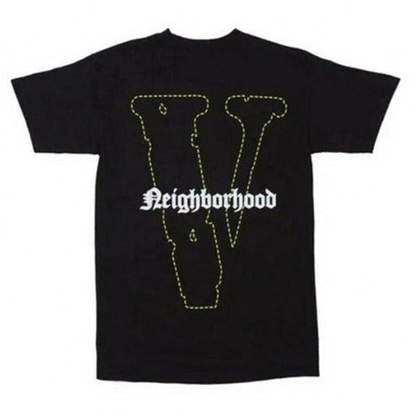 Vlone x Neighborhood Skull Tee Black/Lime Green Shirts & Tops