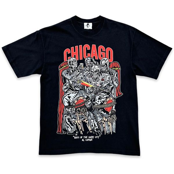Warren Lotas Boss Of The Windy City T-Shirt Black Night of the Butcher Rated X T-shirt White