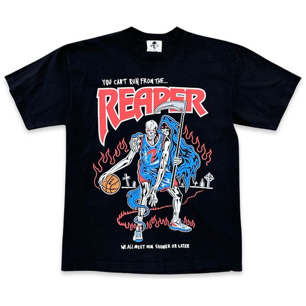 Warren Lotas Brooklyn Nets Can't Run From The Reaper T-Shirt Black Night of the Butcher Rated X T-shirt White