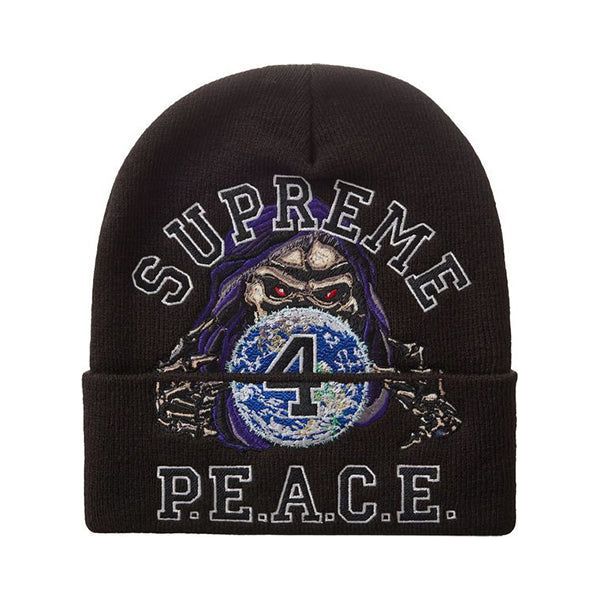Supreme Peace Embroidered Beanie Black Hats