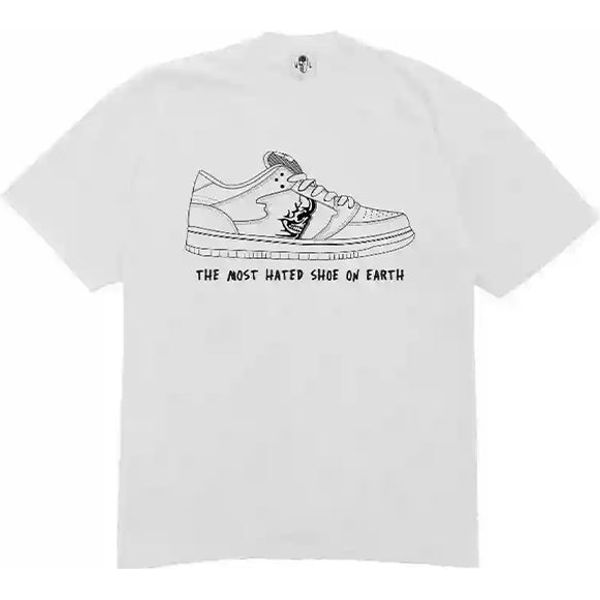 Warren Lotas Reaper Most Hated Shoe T-Shirt White Stores easily in golf bag