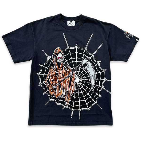 Warren Lotas Spiderweb T-shirt Black Night of the Butcher Rated X T-shirt White