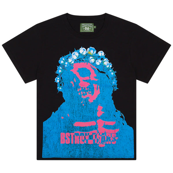 Denim Tears Bstroy Tears Crown Made of Cotton Tee Black – Sole By 