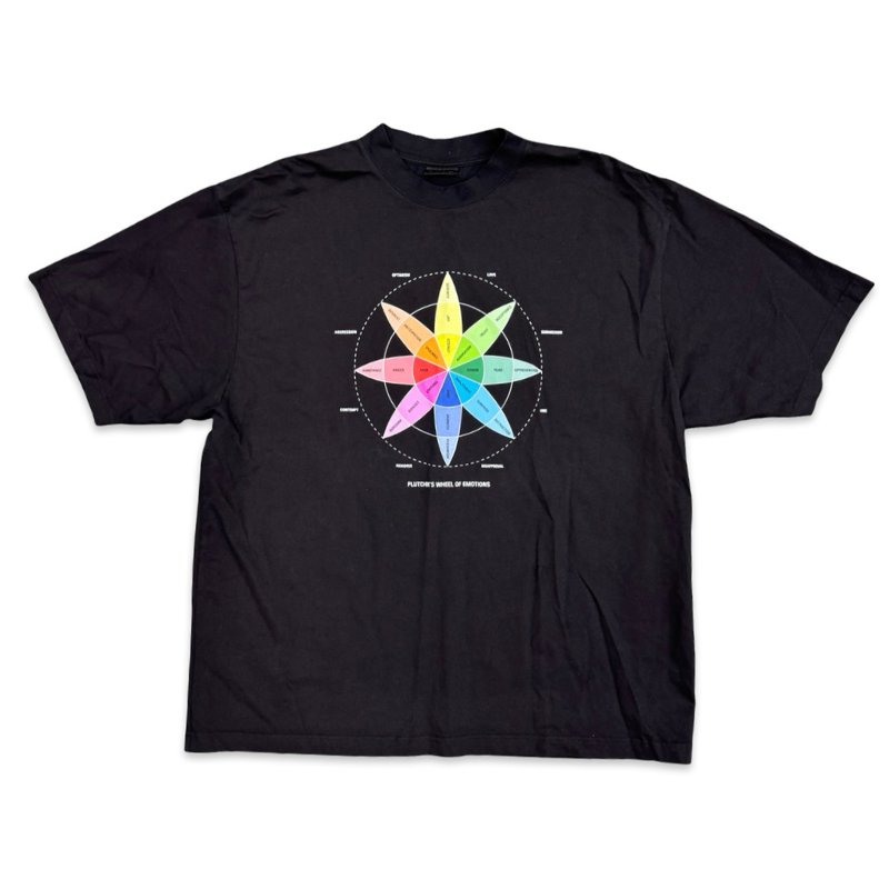 Balenciaga Rainbow Compass T-Shirt Black Apparel