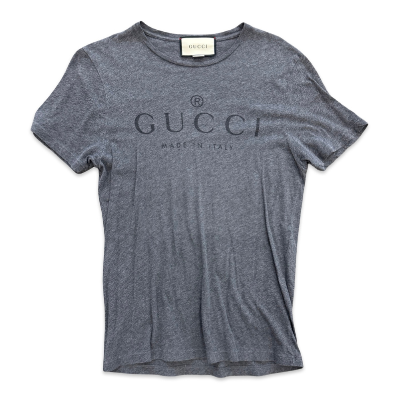 Gucci Classic Logo T-Shirt Grey Apparel