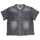Mixed Emotion Paisley Denim Shirt Grey Apparel