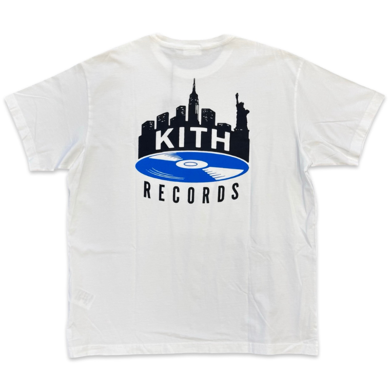 Kith Records Vintage Tee (SS25) White – Sole By Style Kith Records Vintage Tee (SS25) White – Sole By Style