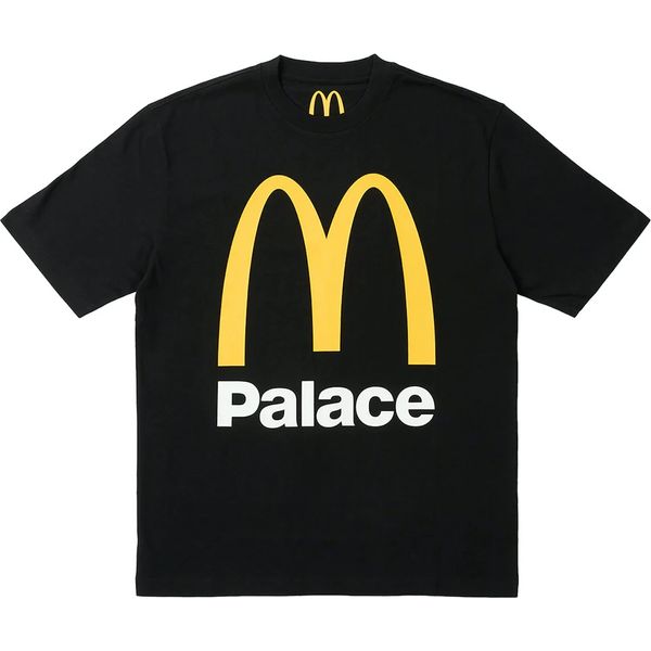 Palace x McDonald's Logo T-shirt Black yeezy zebra vs cream white blue brown wire