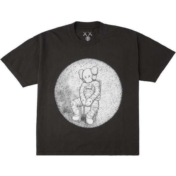 KAWS For Kid Cudi Moon Man Tee Vintage Black Shirts & Tops