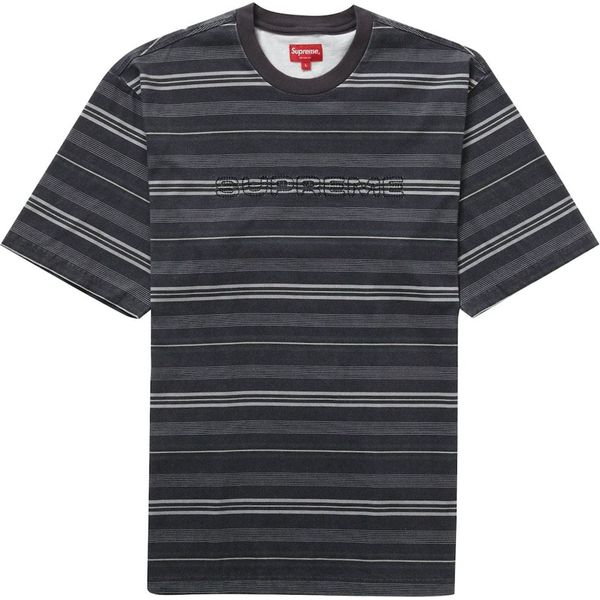 Supreme Dash Stripe S/S Top Black Shirts & Tops