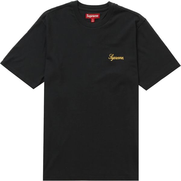 Supreme Washed Script S/S Top (FW23) Black Indiana Shirts & Tops