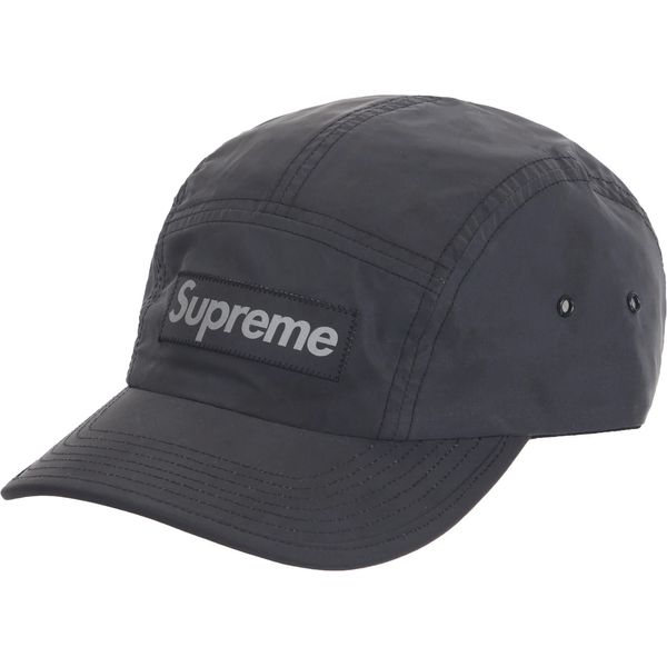 Supreme Reflective Dyed Camp Cap Black Hats