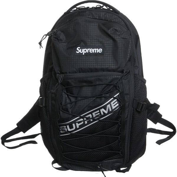 Supreme Logo Backpack Black Bags