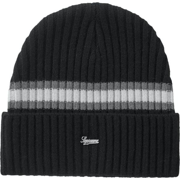 Supreme Stripe Cashmere Beanie Black Hats