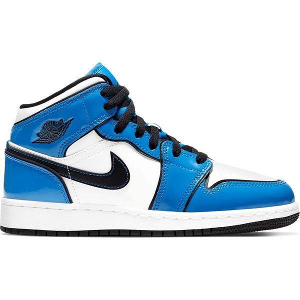 Jordan 1 Mid Signal Blue (GS) Shoes