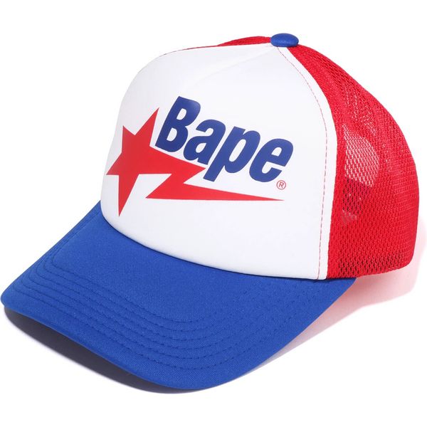 BAPE Sta Mesh Cap Blue Red White Hats