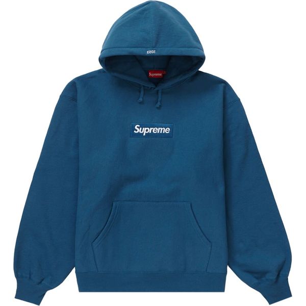 Supreme Box Logo Hooded Sweatshirt (FW23) Blue Sweatshirts