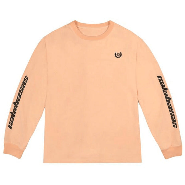 adidas Yeezy Calabasas Long Sleeve Tee Neon Orange Shirts & Tops