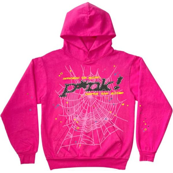Sp5der P*NK Hoodie Pink Sweatshirts