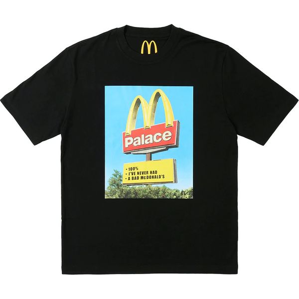 Palace x McDonald's Sign T-shirt Black kanye west wearing yeezy calabasas boys and girls