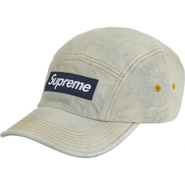 Supreme Denim Camp Cap (SS23) Dirty Indigo Hats