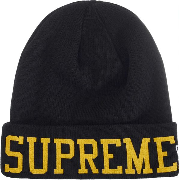 Supreme New Era Varsity Beanie Black Hats