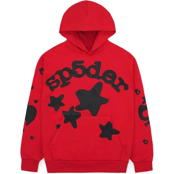 Sp5der Beluga Hoodie Red streetwear