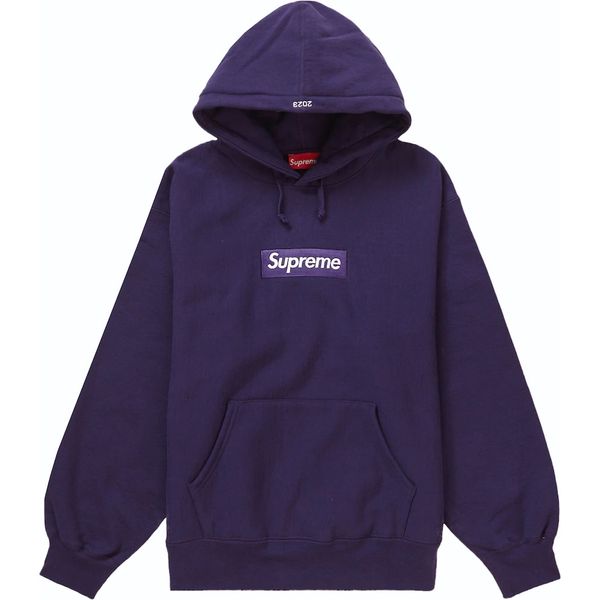 Supreme Box Logo Hooded Sweatshirt (FW23) Dark Purple Sweatshirts