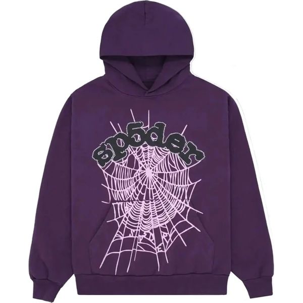 Sp5der Web Hoodie Purple Sweatshirts