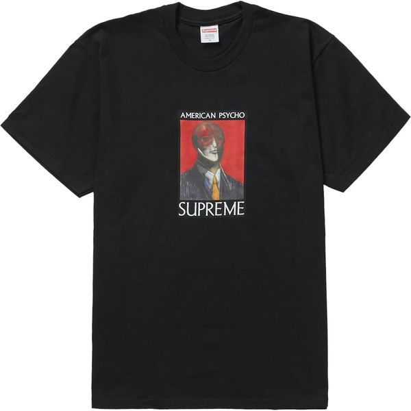 Supreme American Psycho Tee Black star embroidery long-sleeved T-shirt